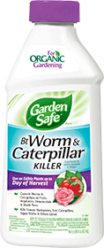 Bottle of Bt Worm & Caterpillar Killer.