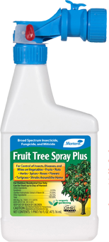 Bottle of Fruit Tree Spray Plus.