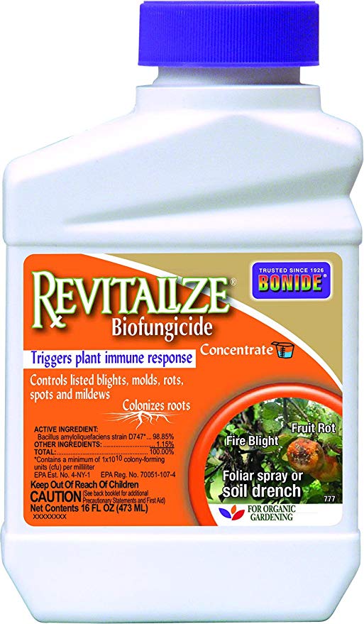Bottle of Revitalize® biofungicide. 