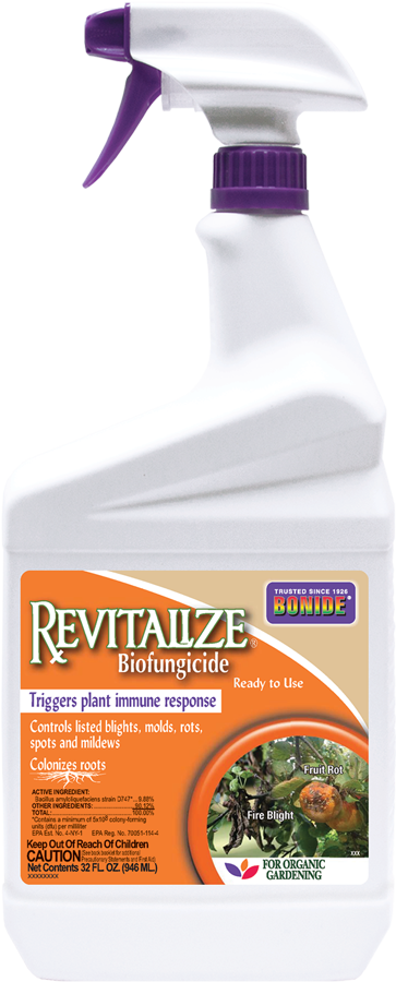 Bottle of Revitalize® biofungicide. 